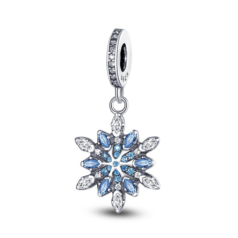 Silver S925 Blue Series Beads Fit Bracelet Bangle Diy Original Design Star Moon Galaxy Charms For Jewelry Make