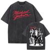 King of Pop Michael Jackson Bad World Tour T Shirts Men Women Casual Loose Oversized Tshirt Hip Hop S Vintage Washed Tshirts