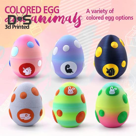 Яйцо дракона с мини-животными, 3D-печатные шарнирные фигурки животных внутри яйца, карманная игрушка для питомца, игрушка для детей, подарок, пасхальная корзина, наполнители