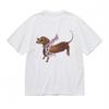 Women's T-shirt With Stylish Wiener Dog Graphic Unisex White 100% Cotton Top USA