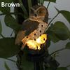 1Pc Waterproof Solar Power LED Light Garden Path Yard Lawn Owl Animal Ornament Lamp