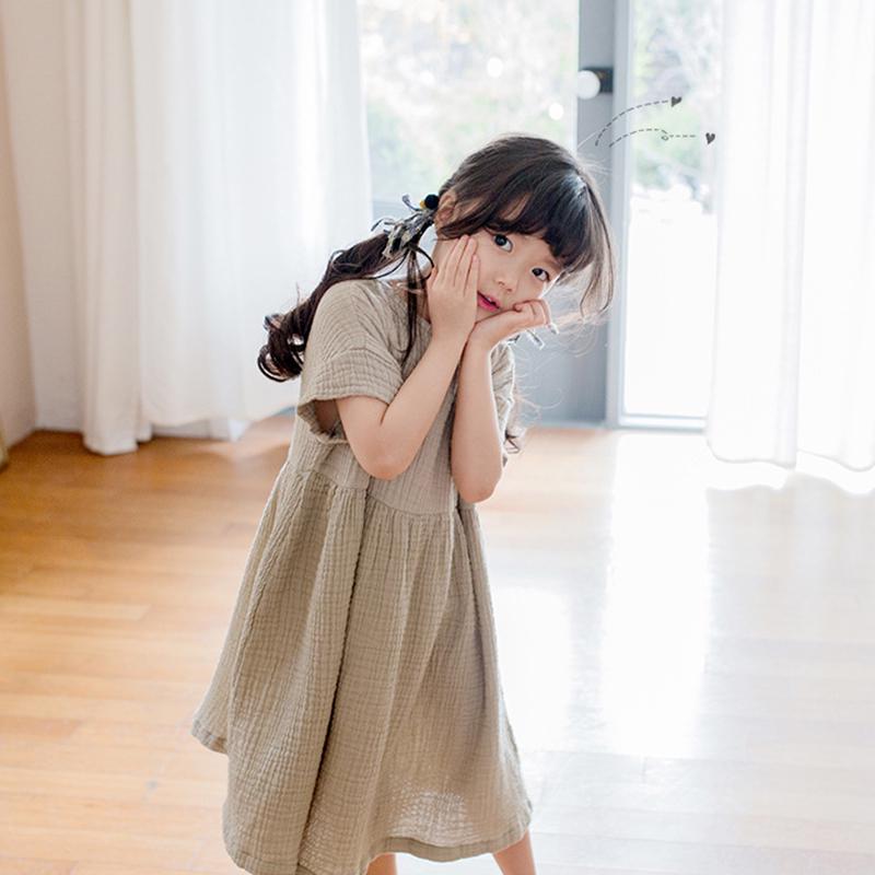 YUBAOBEI Летнее платье для больших девочек, свободные хлопковые и льняные платья с оборками для подростков, повседневные детские наряды, детская одежда принцессы