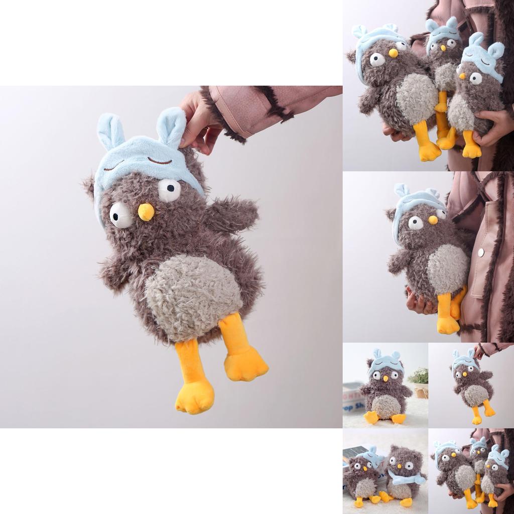 Cute Cartoon Eye Mask Owl Plush Toy Doll Pillow For Kids Girls Comfort And Collectible Gift
