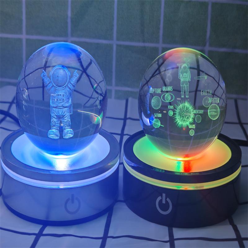 Солнечная система 3d хрустальный шар Хрустальный глобус Лазерная резка Хрустальный шар с шаровой подставкой Декоративные сферы планет Галактика Подарок на день рождения Украшения