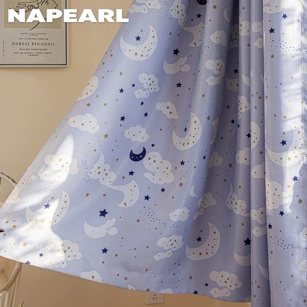 1 шт. NAPEARL 70-80% затемнение принт ночной небо узор короткие шторы для спальни гостиная домашний декор
