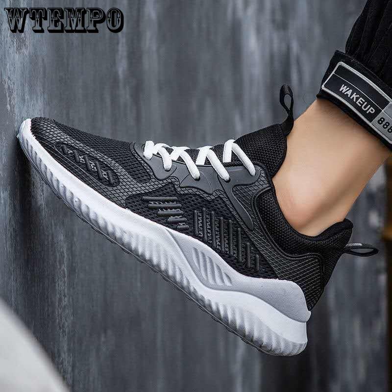 WTEMPO Летние кроссовки, мужская уличная спортивная обувь с дышащей сеткой, повседневные кроссовки с нескользящей толстой подошвой и мягкой подошвой
