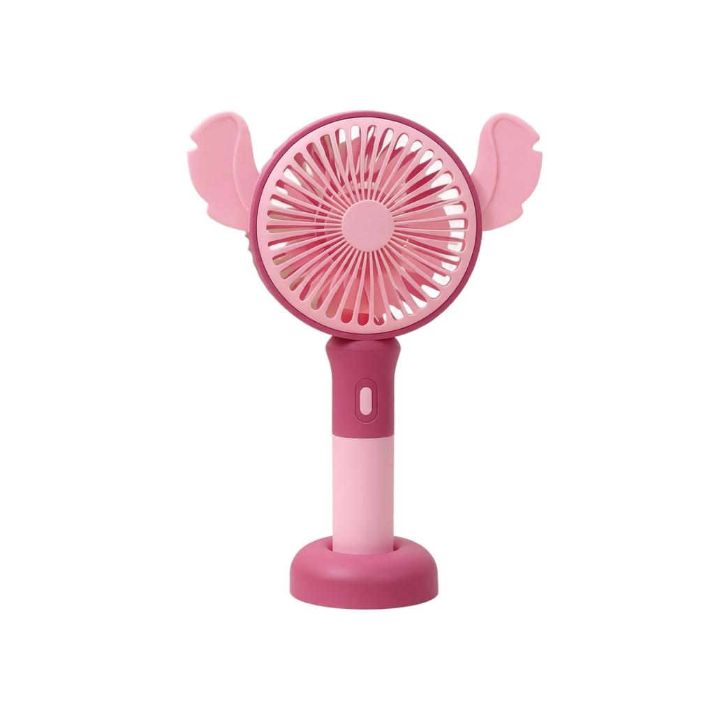 Portable Mini Handheld Fan with Rechargeable Battery Adjustable Three-Speed Settings and Detachable Stand Compact Design for Indoor Outdoor Use