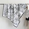 New Square Printed Scarf Thin Smooth Neck Scarf Vintage Style Sunscreen Headscarf for Women 90*90cm Ribbon Headband Wrap Scarves