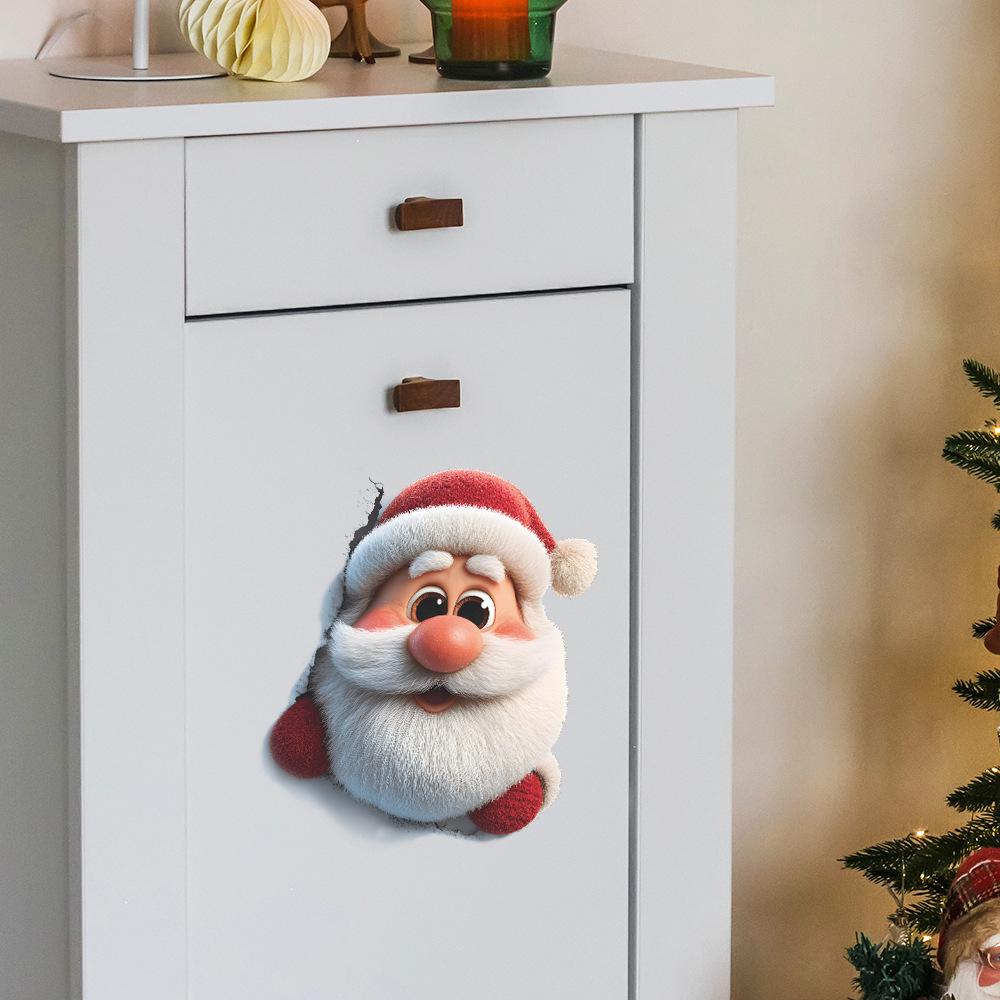 Cartoon and Cute Santa Claus Wall Stickers for The Entrance and Living Room Decoration and Beautification