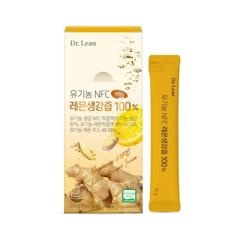 Dr.Lin Organic NFC Lemon Ginger Juice, 210g, 4 pieces