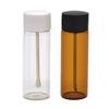 1pc Glass Bottle Snuff Bottle Snorter Pill Box Case Sniffer Bottle With Metal Spoon