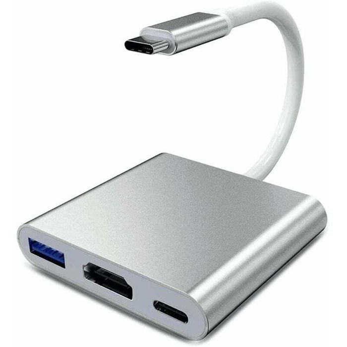 Adaptateur USB-C vers HDMI - ZOR® - 4K@30Hz - Port USB 3.0 5Gbps - Port de charge USB-C