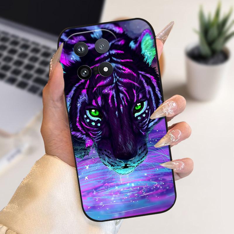 Чехол для Vivo IQOO 15 5G Модный силиконовый мягкий ТПУ чехол с принтом животных Львов Для IQOO15 Китайский телефон Защитный чехол