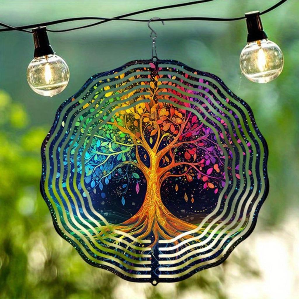 Colorful Tree of Life Wind Chime Outdoor Garden Decor with Soothing Sounds Perfect for Patio Thanksgiving Christmas Gifts
