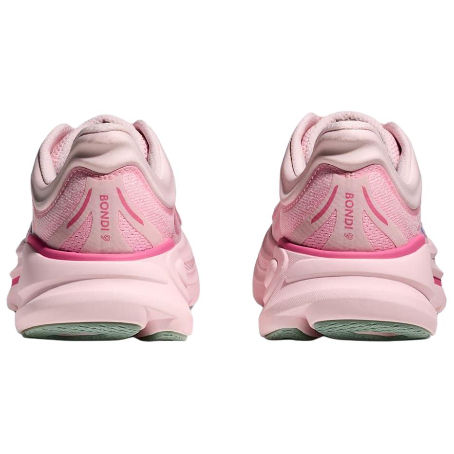 HOKA One One Bondi 9 износостойкие дышащие светоотражающие беговые кроссовки женские розово-голубые 1162012-RSTP