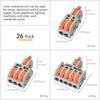 GKEEMARS 26Pcs Compact Splicing Connectors Wire Connectors Kit 2, 3 and 5 Circuit Inline Splices 24-12 AWG (Grey)