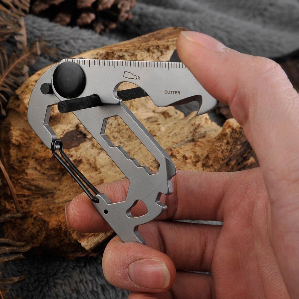 Climbing Gadget Climbing Multi Pocket Tool Wrench Key Ring Bottle Opener Outdoor Keychain Carabiner