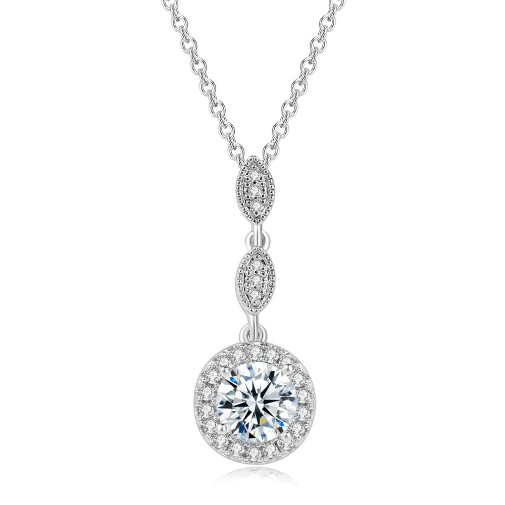 ZHOUYANG Fashion Crystal Pendant Neck Chain For Women Cubic Zirconia Rose Gold Color Necklace Jewelry Top Quality Gifts N428