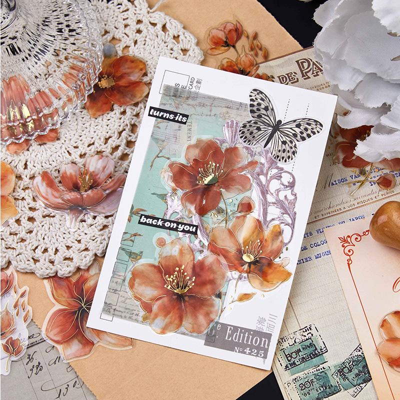 20 pieces/pack of decal stickers PET collage art scrapbook DIY scrapbook decorative supplies creative aesthetic stickers