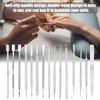 Dual-head Nail Cuticle Pusher Spoon Stainless UV Gel Polish Removal Trimmer Dead Skin Grinding Rod Manicure Tool Dropship