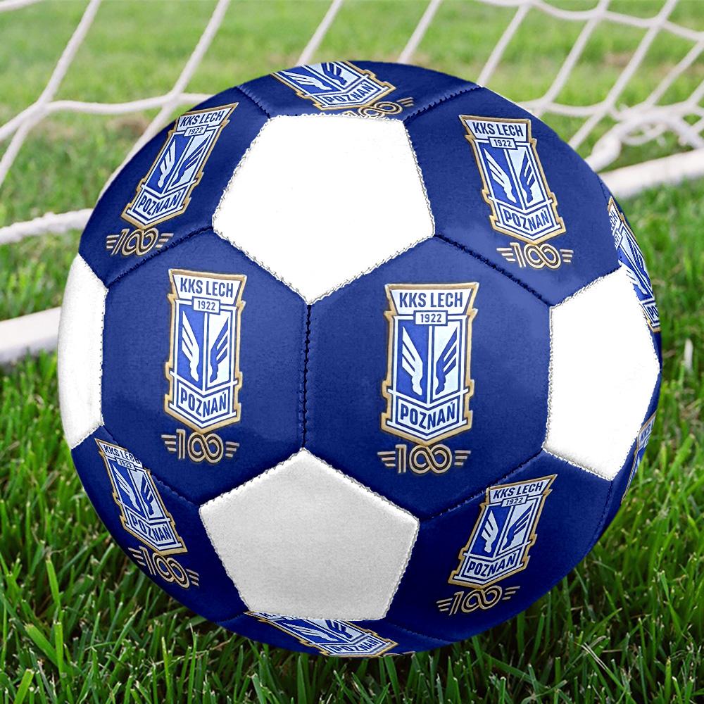 1PC KKS Lech Poznan logo size 5 soccer ball PrahaIndoor Soccer Ball Colorful All Ages Machine Stitched PVC Competition Ready Durable High-Bounce