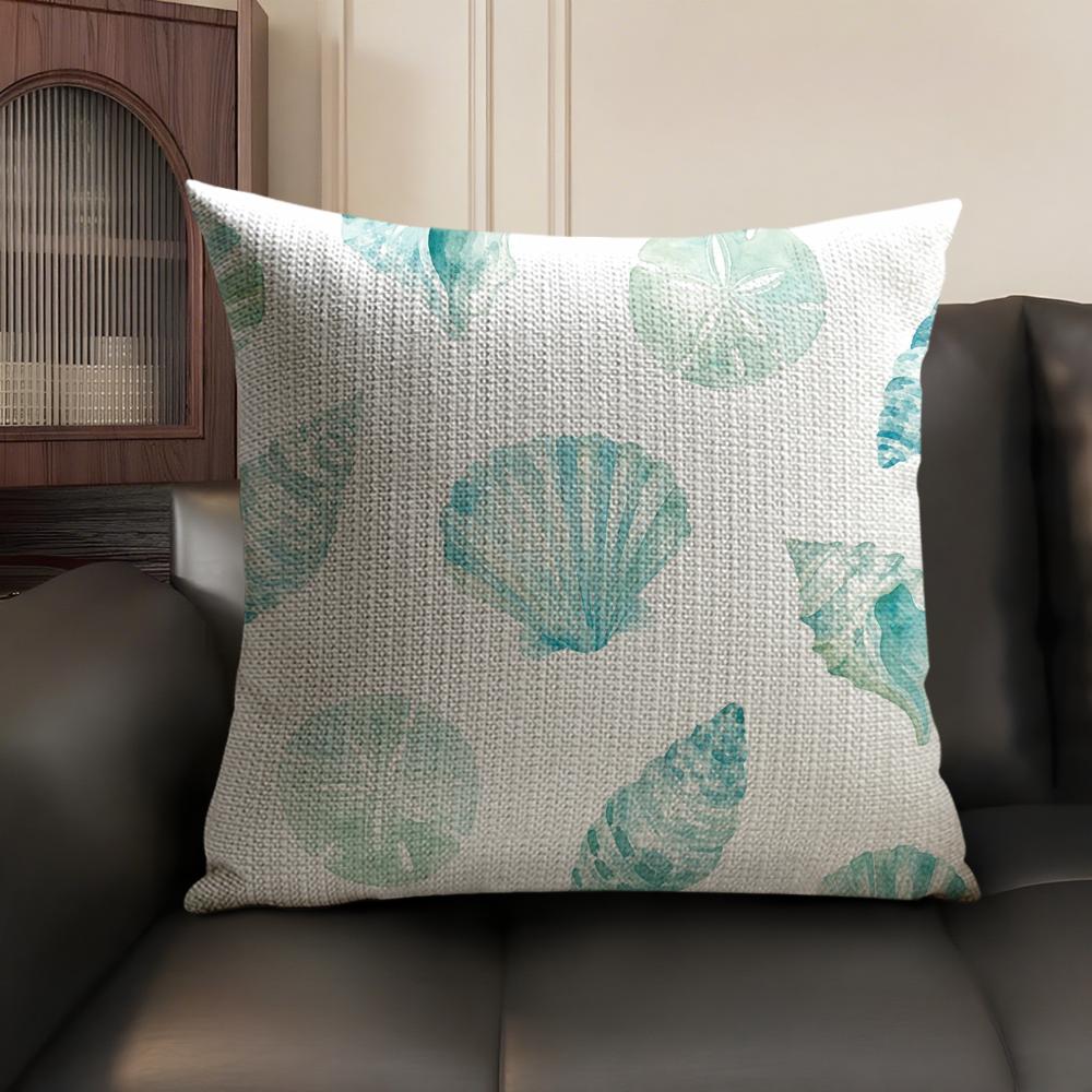 Cushion Cover Simple Shell Breathable Linen Organic Fabric DoubleSided Printing Sofa Pillow Case Home Decor