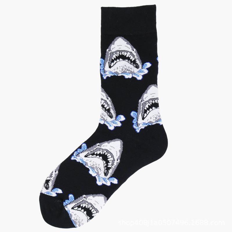 Сотни модных индивидуальных хлопковых носков унисекс для мужчин Happy Street Skateboard Fruits Harajuku Gift Funny Boys Male Dress Sox