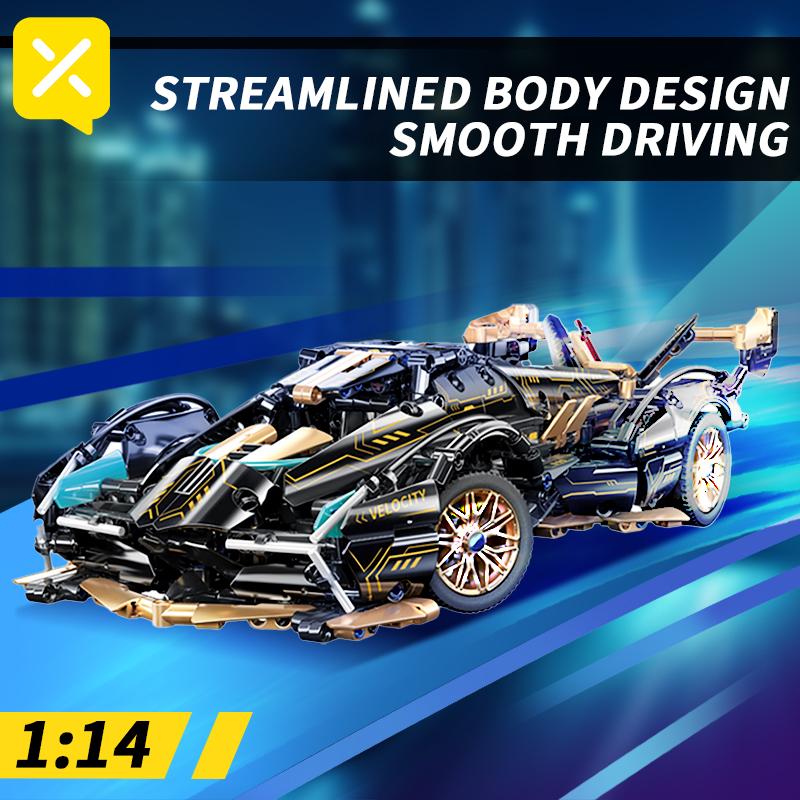 ToylinX Supercar Building Block Toy 1:14 ABS Material Age 14+ Optional Power Group Christmas Gift for Adults and Kids With Box