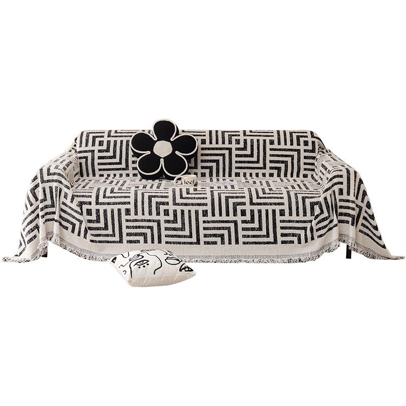 Mao Mao Yarn Sofa Cover Fabric, Winter Light Luxury and High-end Feeling, Anti Cat Scratch Sofa Cover Blanket, New Thickened Sofa Towel
