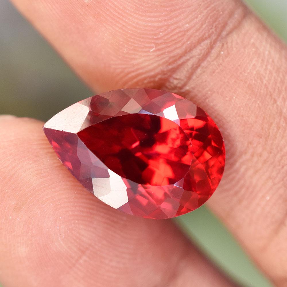 NATURAL Red Ruby 14 Ct Pear Cut Loose Gemstone For Jewelry Making