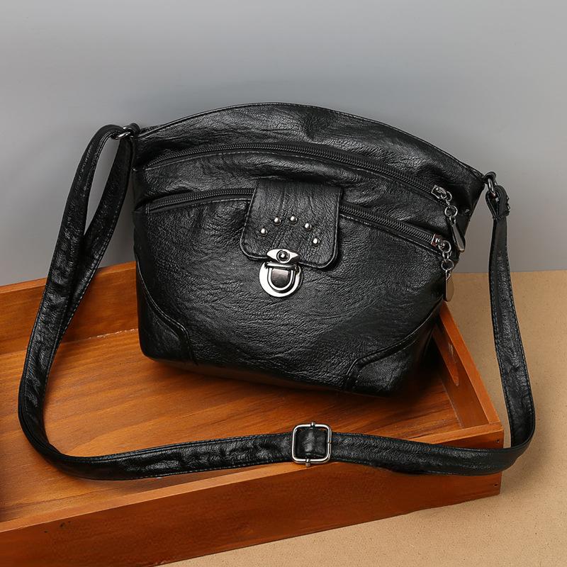 Сумка-ведро из мягкой кожи, женская сумка, новая летняя модная модная сумка через плечо, женская маленькая сумка на одно плечо среднего возраста