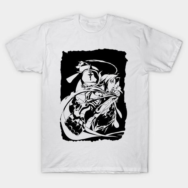 T Shirt Women Edward And Aplhonse Elric Fullmetal Alchemist Harajuku Print Kawaii Tshirt Summer Short Sleeve Female T-Shirt Top Tee