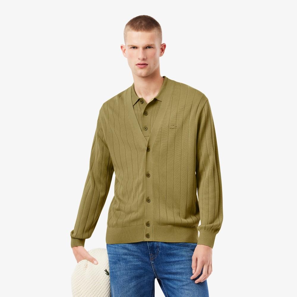 Lacoste Мужской хлопковый вязаный кардиган AH5338-55NE9F