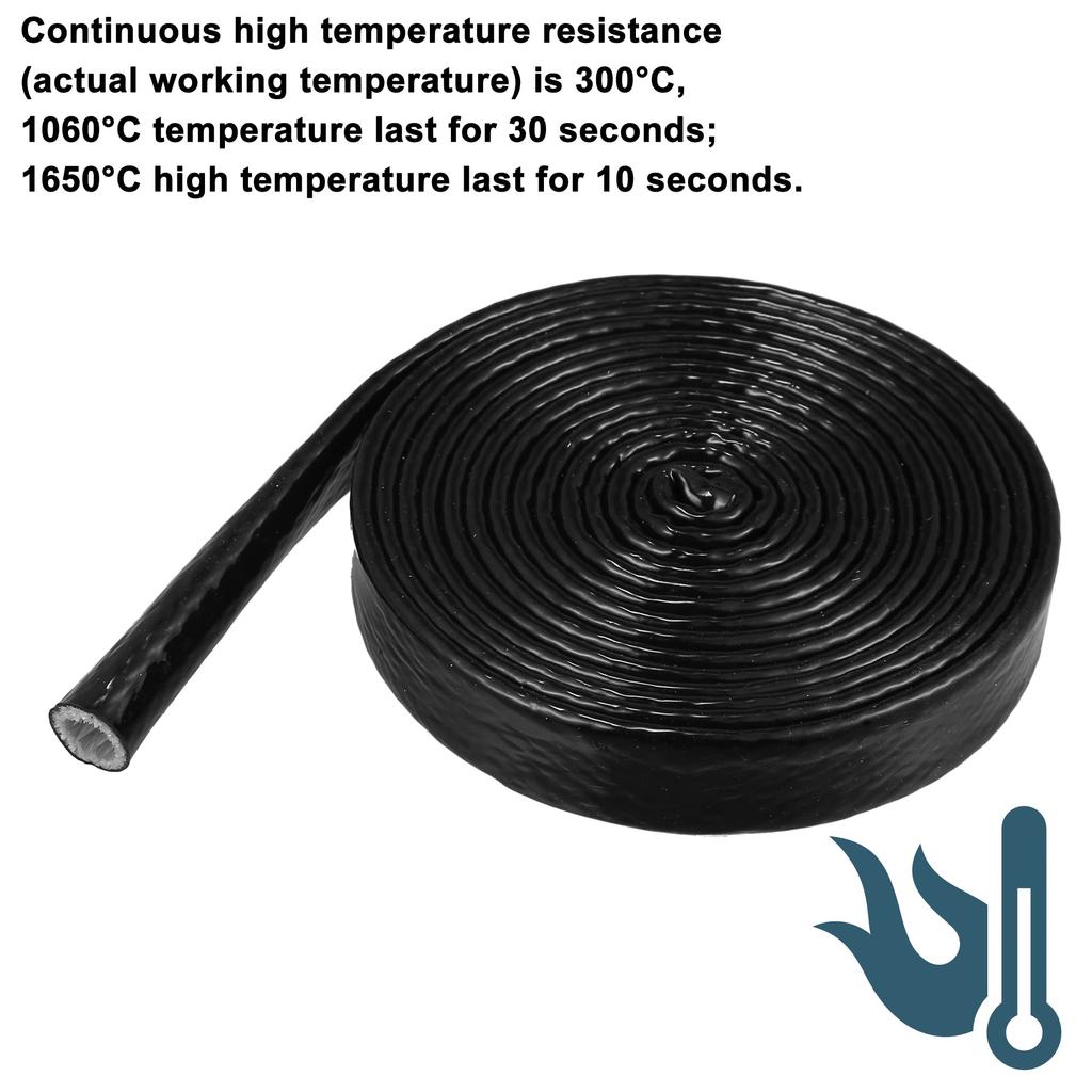 X AUTOHAUX Fuel Hose Protection Cover, For Cars, Insulation Pipe, Protective Cover, Heat Resistant