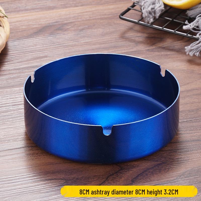 Stainless Steel Windproof Ashtray - Durable, Stylish, and Large for Bars, Cafes, and Hotels