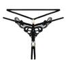 Stimulating Panties Women's Hot Hollowed-out Embroidered Pearl Yin Sm Bundled Tuning Open File Free Temptation Thong