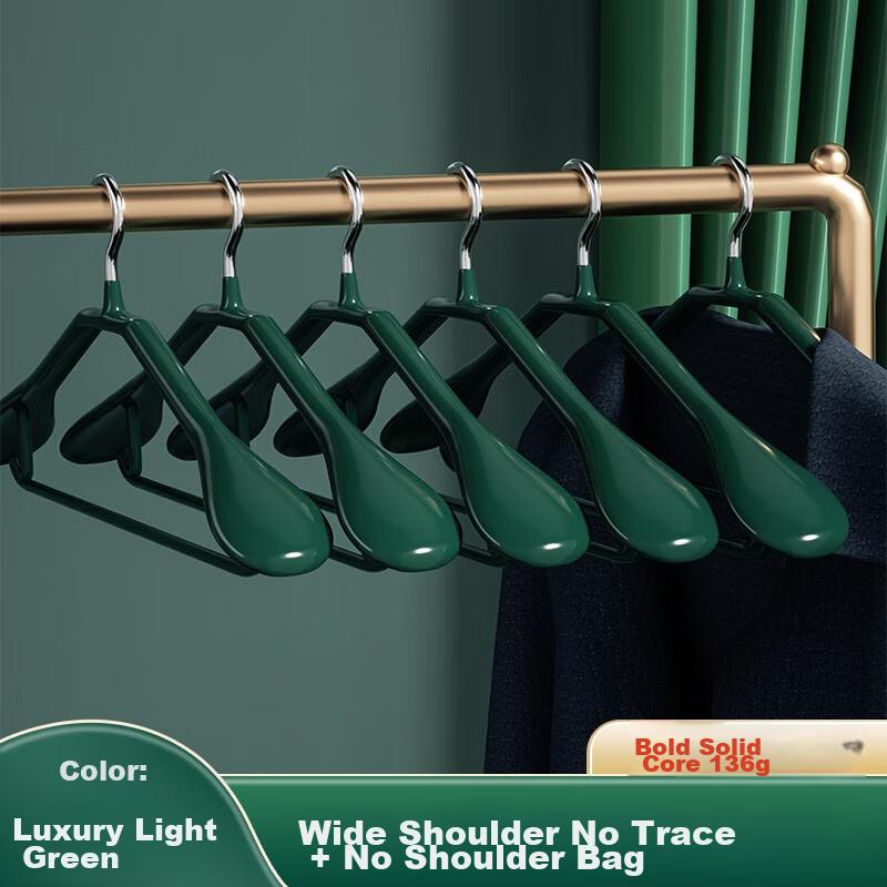 Fanyejia Luxury Wide-Shoulder Hangers, 10 Pieces, Specialized for Down Coats And Overcoats, Plastic-Coated Clothes Hangers, Non-Slip Garment Rack