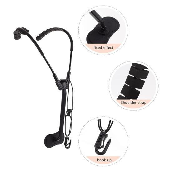 Регулируемый шейный ремень для саксофона, двойная плечевая портупея с поворотным крюком, эргономичный плечевой ремень для саксофона альт, тенор, баритон, кларнета