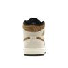 Air Jordan 1 Mid SE Brown Elephant Men Sneakers Light-Orewood-Brown Metallic-Gold White DZ4129-102