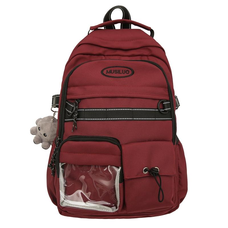 Студенческий школьный рюкзак женский однотонный рюкзак мужской компьютерный рюкзак