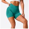 Seamless Smiling Face Yoga Pants Peach Hip High Waist Three Part Yoga Pants Running Fitness Shorts Women