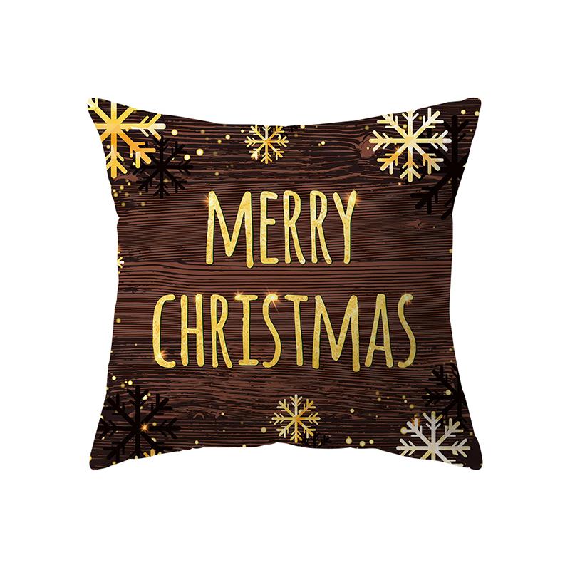 Christmas Theme Decorative Printing Pattern Cushion Cover Home Living Room Sofa Decorative Pillow Pillow Cover