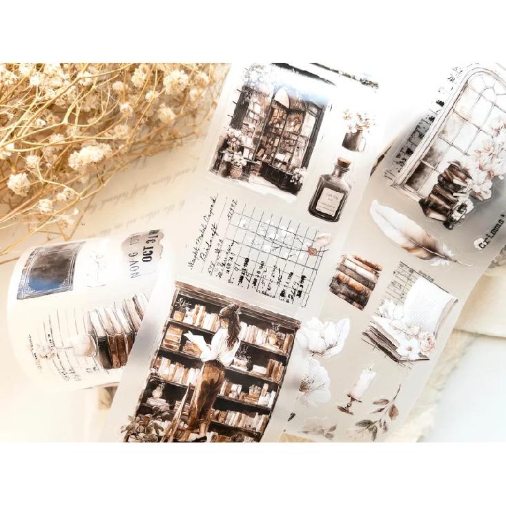 Creawithgaby Vintage The Cosy Chapter Washi PET Tape DIY Card Making Scrapbooking Decorative Sticker
