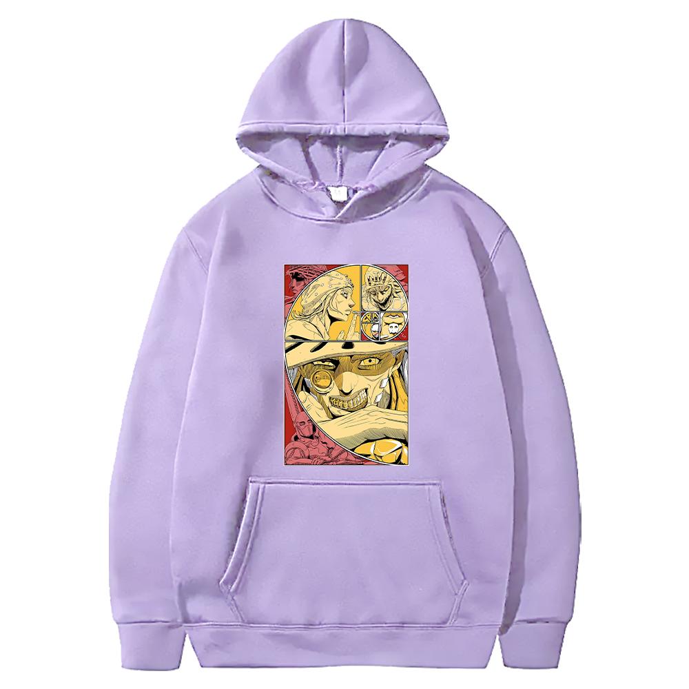Аниме JoJo's Bizarre Adventure Худи с Джонни Джайро Свитшот с принтом из манги Мужской Женский Повседневный Свободный С капюшоном Харадзюку Мужской Уличная одежда