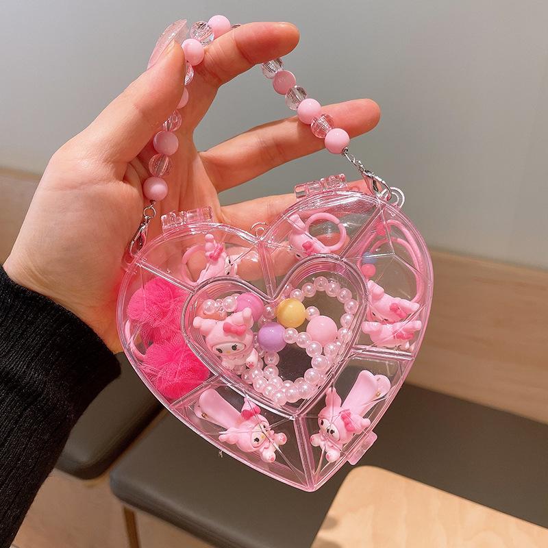 Детский милый мультяшный браслет-цепочка с подвесками-фруктами и Счастливым Драконом - Подарочная коробка на День Рождения