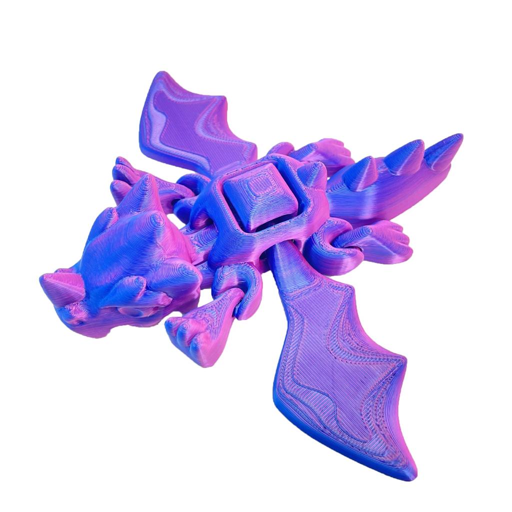 3D-печатный дракон 3D-печатный шарнирный дракон Игрушка-кристаллический дракон Игрушки для взрослых и детей Таинственный дракон