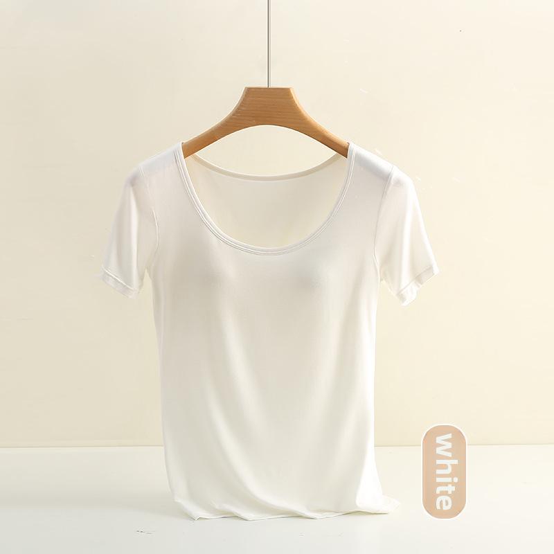 Женский модальный жилет с короткими рукавами, тонкий, большого размера, узкие чашечки