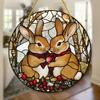 Easter Pendant Hanging Decoration with Lanyard Easy To Hang Rabbit Pattern Design Wide Application Window Acrylic Pendant