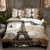 3D комплект постельного белья с Эйфелевой башней, современный романтический пуховый пододеяльник с любовью, 2/3 пододеяльник с принтом Парижской башни, роскошные быстросохнущие покрывала