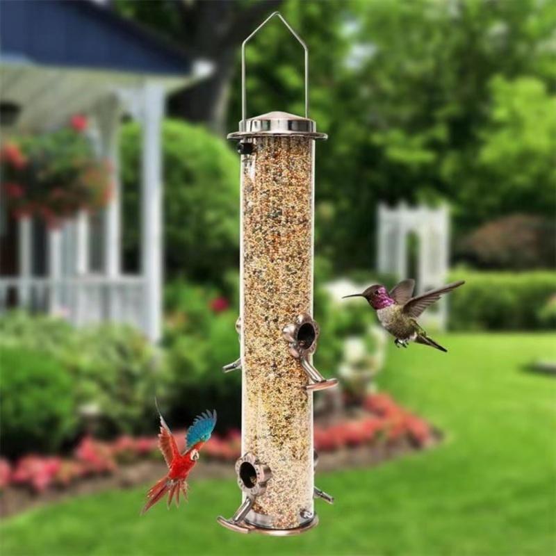 Bird Feeders For Outside Bird Feeder Hanging For Garden Yard Outside Decoration Food Dispenser Bird Seed Feeder Gift For Bird